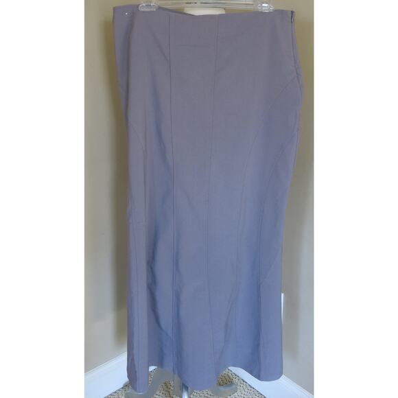 VINTAGE 1980/90 *NWT* YMLA Maxi Skirt Size 38 Waist Women Gray Preppy Secretary - Picture 2 of 6